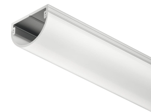 Profil szufladowy, Profil Häfele Loox 2194 do taśm LED 10 mm Aluminium, nadaje się również do montażu pod meblami, osłona rozpraszająca: biały opalizowany, 2500 mm HÄFELE 83372991