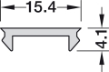 Klosz, osłona do profilu 4104, długość 2000 mm, biały opalizowany HÄFELE 83301832