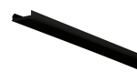 Klosz, osłona  do profilu 4104, długość 2000 mm, czarny HÄFELE 83301833