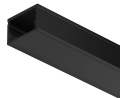 Profil ozdobny 4106, profil nawierzchniowy, eloksalowany na czarno profil aluminiowy, osłona rozpraszająca: czarna satynowana, 2500 mm HÄFELE 83301861