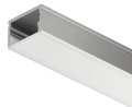 Profil ozdobny 4106, profil nawierzchniowy, eloksalowany na srebrno profil aluminiowy, osłona rozpraszająca: czarna satynowana, 2500 mm HÄFELE 83301782