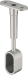 Uchwyt drążka, z regulacją wysokości, do drążka ubraniowego owalnego 30 x 15 mm do przykręcenia pod półką, z regulacją wysokości, znal, lakierowana, w kolorze aluminium HÄFELE 80324900