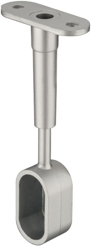 Uchwyt drążka, z regulacją wysokości, do drążka ubraniowego owalnego 30 x 15 mm do przykręcenia pod półką, z regulacją wysokości, znal, lakierowana, w kolorze aluminium HÄFELE 80324900