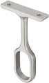 Uchwyt/wspornik środkowy drążka, do drążka ubraniowego owalnego 30 x 15 mm znal, do przykręcenia pod półką, w kolorze aluminium HÄFELE 80207900