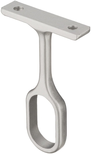 Uchwyt/wspornik środkowy drążka, do drążka ubraniowego owalnego 30 x 15 mm znal, do przykręcenia pod półką, w kolorze aluminium HÄFELE 80207900