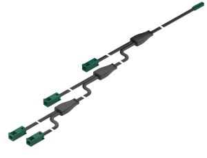 Przewód przedłużający, do taśmy LED Häfele Loox5 24 V 2-bieg. na 4 wtyki (technologia monochromatyczna lub Multi White 2-przewodowa) 2-żyłowy, 18 AWG, 5A, długość przewodu: 6,5 m   HÄFELE 83395743