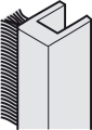 Listwa przeciwpyłowa, aluminium, tworzywo sztuczne do Häfele Slido F-Line14 25A, długość: 5000 mm, 8 mm HÄFELE 41613925