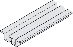 Szyna jezdna, dolna, do wpuszczenia do Häfele Slido Classic IF, aluminium, anodowane na srebrno, długość: 3500 mm  HÄFELE 40377935