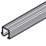 Pojedyncza szyna jezdna, górna, do wciskania i wklejania do Häfele Slido F-Line21, surowa, widoczne powierzchnie ryflowane, długość: 2500 mm, aluminium HÄFELE 40233642