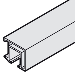 Pojedyncza szyna jezdna, do naklejania na szynie montażowej przy wieńcu górnym do Häfele Slido F-Line21, anodowany na srebrno, długość: 3500 mm, aluminium  HÄFELE 40232683
