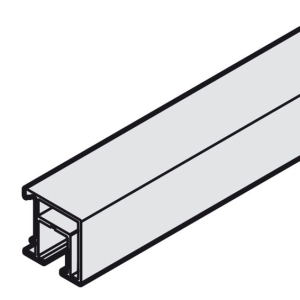 Pojedyncza szyna jezdna, do naklejania na szynie montażowej przy wieńcu górnym do Häfele Slido F-Line21, anodowany na srebrno, długość: 3500 mm, aluminium  HÄFELE 40232733