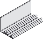 Podwójna szyna jezdna, górna, z maskownicą wzmacniającą, do przykręcenia do Häfele Slido F-Line32, aluminium anodowane na srebrno, długość: 2500 mm  HÄFELE 40682603