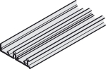 Podwójna szyna jezdna, górna, do przykręcenia do Häfele Slido F-Line32, aluminium anodowane na srebrno, długość: 2500 mm   HÄFELE 40682601