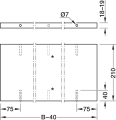 Kompletny zestaw do półki ściennej Häfele MODU³, Szerokość 900mm, **Czarny szary RAL 7021, Häfele 79327402
