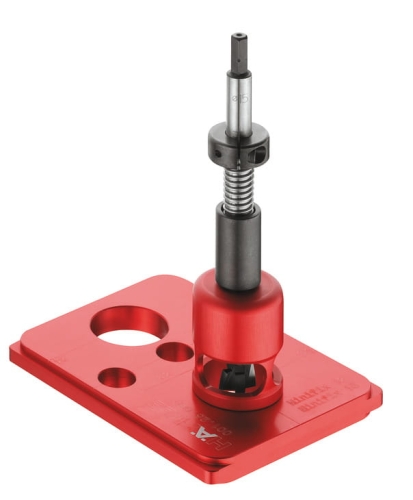 wzornik wiertarski, Häfele Red Jig do złączy do korpusów Häfele Minifix® 15 do precyzyjnego wiercenia otworów pod system Minifix® 15