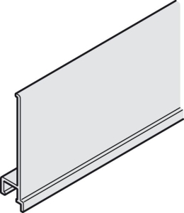 Maskownica zatrzaskowa, do Häfele Slido F-Line44 80A do szyny jezdnej, aluminium, anodowane na srebrno, długość: 3500 mm  HÄFELE 40678715