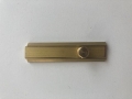 Zasuwka meblowa, rygiel prosty, niewidoczne zamocowanie, mosiądz szlifowany, długość: 60 mm, skok: 11 mm HÄFELE 25201236