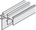 Szyna prowadząca podwójna, do Häfele Slido F-Line44 80A dolna, do montażu na klipsy, aluminium, anodowane na srebrno, długość: 3500 mm HÄFELE 40678705