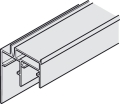 Szyna prowadząca podwójna, do Häfele Slido F-Line44 80A dolna, do przykręcenia od góry lub od dołu, aluminium, anodowane na srebrno, długość: 3500 mm HÄFELE 40678713