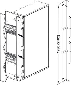 Profil maskujący, do kieszeni do parkowania dół, do Häfele Slido F-Park72 60B, wysokość drzwi: 1990–2200 mm HÄFELE 40845106