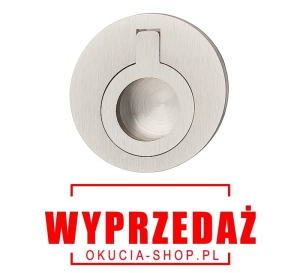 * WYPRZEDAŻ * Uchwyt meblowy Bootslook, z mosiądzu, składany okrągły, vernikkeld mat  HÄFELE 16116600 