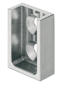 Uchwyt drążka ubraniowego, do prostokątnego drążka ubraniowego 25 x 15 x 2000 mm stal nierdzewna, szczotkowana, matowa HÄFELE 80342090