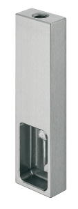 Uchwyt drążka ubraniowego, do prostokątnego drążka ubraniowego 25 x 15 x 2000 mm stal nierdzewna, szczotkowana, matowa  HÄFELE 80342070