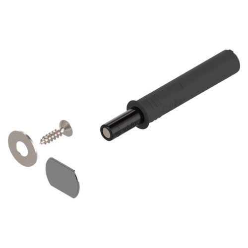 Zatrzask drzwiowy, Blum Tip-On model 956.1004 wersja krótka z magnesem, czarny karbon HÄFELE 35604353
