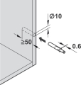 Zatrzask drzwiowy, Blum Tip-On model 956.1004 wersja krótka z magnesem, czarny karbon HÄFELE 35604353
