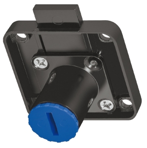 ZAMEK RYGLOWY WIERZCHNI D=25MM krótki skok rygla GÓRNY /zamykanie w prawo/ , SYMO 3000, 18/22 CZARNY Häfele 23226350