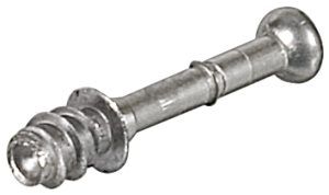Trzpień łączący, M100, do otworu ⌀ 5 mm, z główką trzpienia ⌀ 6,5 mm surowy, wymiar wierceń B: 24 mm, długość gwintu L: 8,5 mm  100szt NIKIEL HÄFELE 26227611