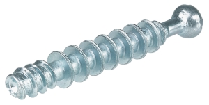 Trzpień łączący, M200, system Minifix®, do otworu ⌀: 5 mm z główką trzpienia ⌀ 7 mm ocynkowany, wymiar wierceń B: 34 mm, długość gwintu L: 11 mm   100szt NIKIEL HÄFELE 26228624