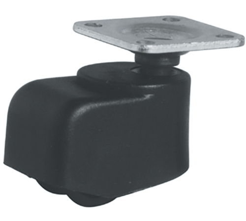KÓŁKO z obudową, udźwig 50 kg, skrętne z płytką do przykręcania, wymiary: 38 x 38 mm, wysokość konstrukcyjna: 48,5 mm, Ø:kółka: 26 mm HÄFELE 66131315