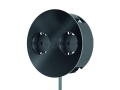 Gniazdo obracane, Twist, 230V, 2x gniazdo Schuko, F (DE) otwór montażowy: ø 105 mm, kolor/ wykończenie: czarny, matowy HÄFELE 82008310