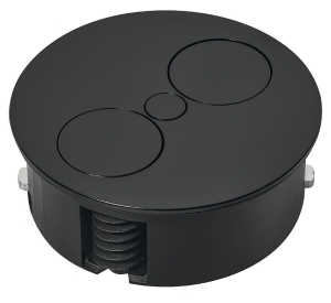 Gniazdo obracane, Twist, 230V, gniazdo Schuko, F (DE) i ładowarka USB A+C otwór montażowy: ø 105 mm, kolor/ wykończenie: czarny, matowy   HÄFELE 82008320