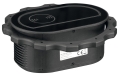 Gniazdo wysuwane, Piccolino, 230V, gniazdo Schuko, F (DE), ładowarka USB A+C oraz indukcja do grubości blatu: ≤40 mm, wymiary: 120 x 76 mm, kolor/ wykończenie: czarne szkło HÄFELE 82052732
