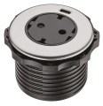Gniazdo, Solo, 230V, gniazdo Schuko, F (DE) i ładowarka USB C do grubości blatu: ≥ 8 mm, otwór montażowy: ø 60 mm, kolor/ wykończenie: stal nierdzewna HÄFELE 82052727