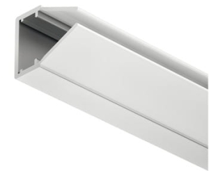 Profil krawędziowy do szkła , Profil Häfele Loox 5108 do taśm LED 10 mm szerokość wewnętrzna 11,7 mm, 2000 mm, osłona rozpraszająca: mleczna, 2000 mm HÄFELE 83374733