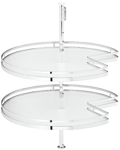 Okucie obrotowe 3/4 koła, do szafek narożnych, z półką obrotową ze skutecznością antypoślizgową, Style, Ø 820 mm, do szafek dolnych 900 x 900 mm HÄFELE 54243293
