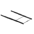 Wysuwany blat kuchenny, 800 mm, antracyt Starax S-2142-A