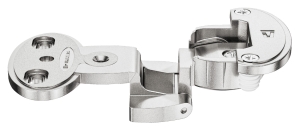 ZAWIAS model 2000 SM, drzwi na przegrodę szczelina: 8 mm, do wciskania, schemat wierceń: 45/9,5 mm, technika szybkiego montażu SM, nikiel mat HÄFELE 34400325