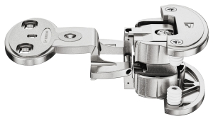 ZAWIAS model 2000 A, drzwi bliźniacze szczelina: 6 mm, do wciskania, schemat wierceń: 45/9,5 mm, technika nasuwania A, nikiel mat HÄFELE 34400329
