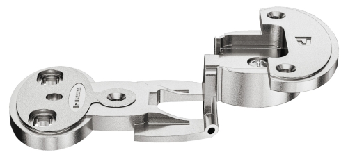 ZAWIAS model 2000 A, drzwi wpuszczane szczelina: 3 mm, do przykręcenia, schemat wierceń: 45/9,5 mm, technika nasuwania A, nikiel mat HÄFELE 34400314