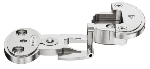 ZAWIAS model 2000 A, drzwi wpuszczane szczelina: 3 mm, do wciskania, schemat wierceń: 45/9,5 mm, technika nasuwania A, nikiel mat HÄFELE 34400331
