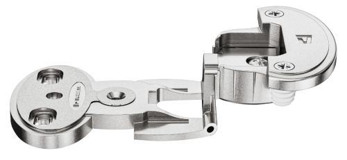 ZAWIAS model 2000 A, drzwi wpuszczane szczelina: 3 mm, do wciskania, schemat wierceń: 45/9,5 mm, technika nasuwania A, nikiel mat HÄFELE 34400331