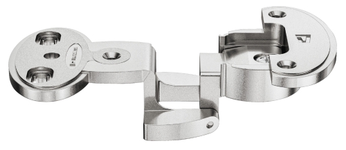 ZAWIAS model 2000 A, drzwi nakładane szczelina: 8 mm, do przykręcenia, schemat wierceń: 45/9,5 mm, technika nasuwania A, nikiel mat HÄFELE 34400300