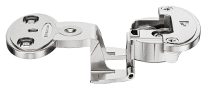 ZAWIAS model 2000 A, drzwi nakładane szczelina: 4 mm, do wciskania, schemat wierceń: 45/9,5 mm, technika nasuwania A, nikiel mat HÄFELE 34400321