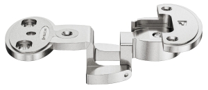 ZAWIAS model 2000 A, drzwi nakładane szczelina: 4 mm, do przykręcenia, schemat wierceń: 52/9 mm, technika nasuwania A, nikiel mat HÄFELE 34400335
