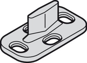 Prowadzenie dolne, kunststof do Häfele Slido D-Line11 50P / 80P / 120P, 50C / 80C / 120C i 50I / 80I / 120I, 240P, 240C, zwart  HÄFELE 94235400