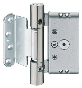 Zawias Anuba Duplex 321-3D-TL wpuszczany, do drzwi frontowych z przylgą o ciężarze do 110/160 kg do uszczelki przylgowej, regulowany w 3 płaszczyznach, stal nierdzewna, matowe wykończenie, przylgowość 18 mm, DIN prawy HÄFELE 92262630